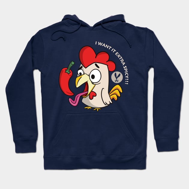 Spicy Chicken Hoodie by Jacked Rabbit Designs